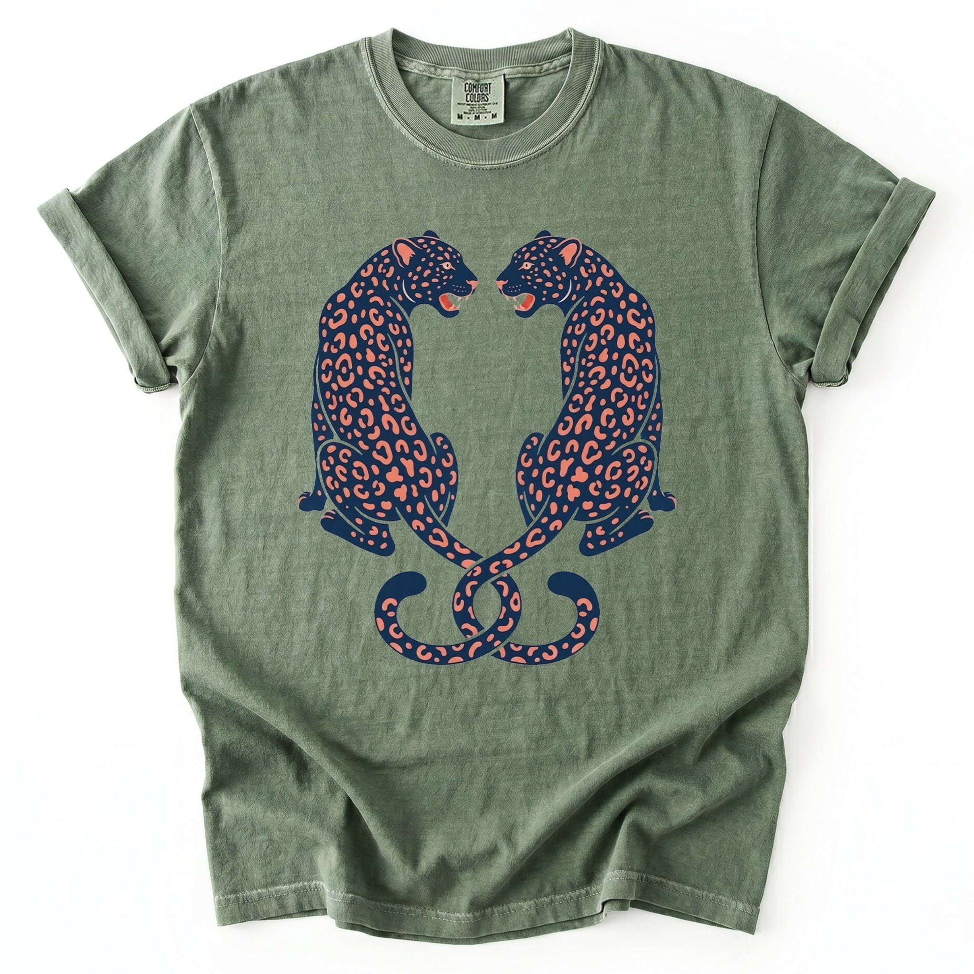 Symmetrical Leopards Vintage Washed T-Shirt
