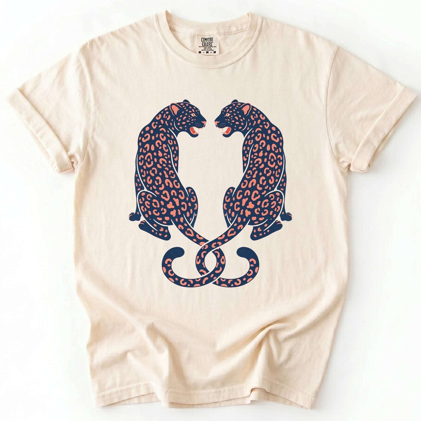 Symmetrical Leopards Vintage Washed T-Shirt
