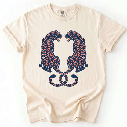 Symmetrical Leopards Vintage Washed T-Shirt