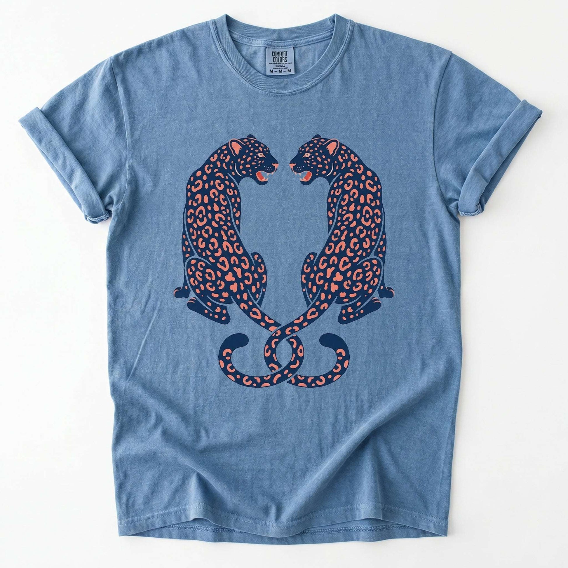 Symmetrical Leopards Vintage Washed T-Shirt