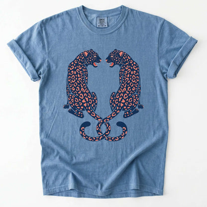 Symmetrical Leopards Vintage Washed T-Shirt