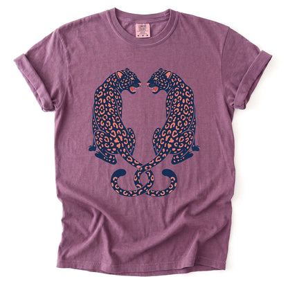 Symmetrical Leopards Vintage Washed T-Shirt