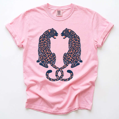 Symmetrical Leopards Vintage Washed T-Shirt