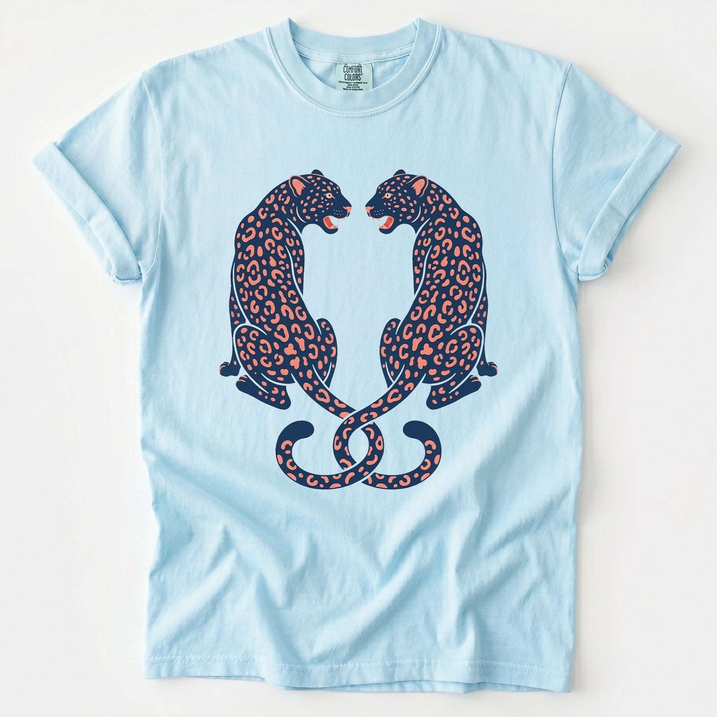 Symmetrical Leopards Vintage Washed T-Shirt