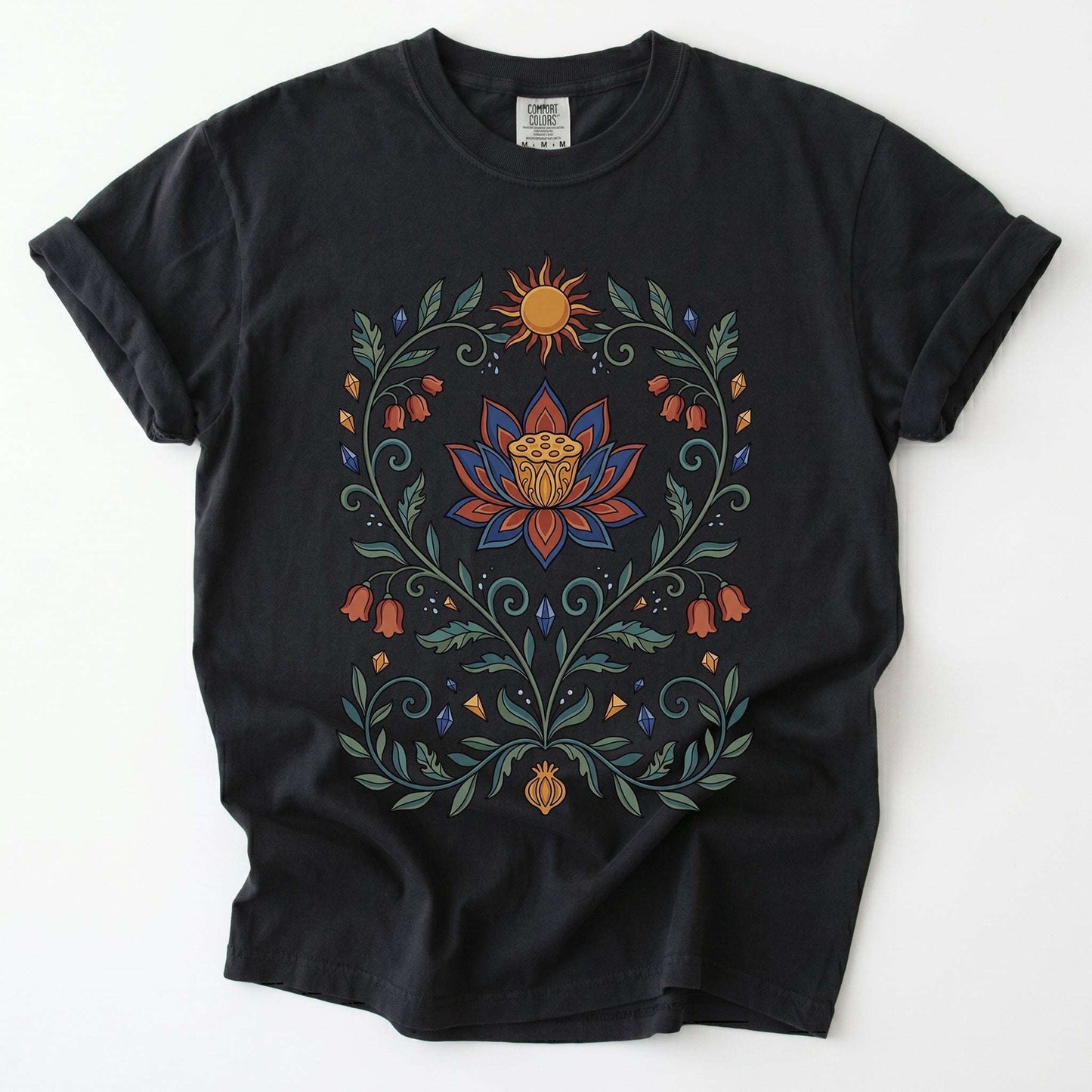 Lotus Sunburst Vintage Washed T-Shirt