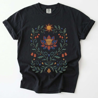 Lotus Sunburst Vintage Washed T-Shirt