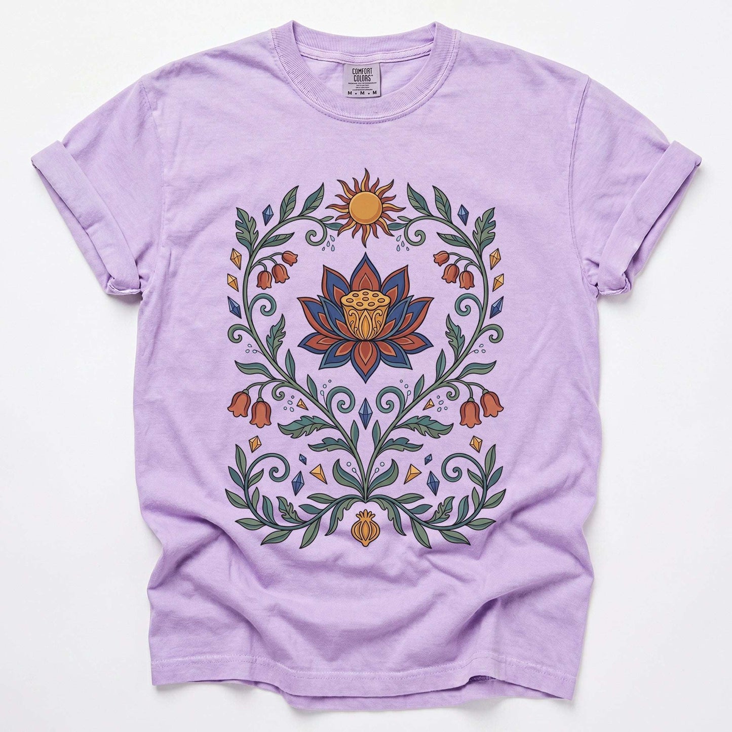 Lotus Sunburst Vintage Washed T-Shirt