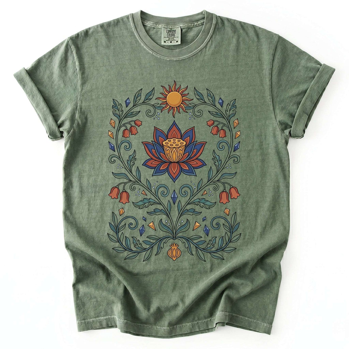 Lotus Sunburst Vintage Washed T-Shirt