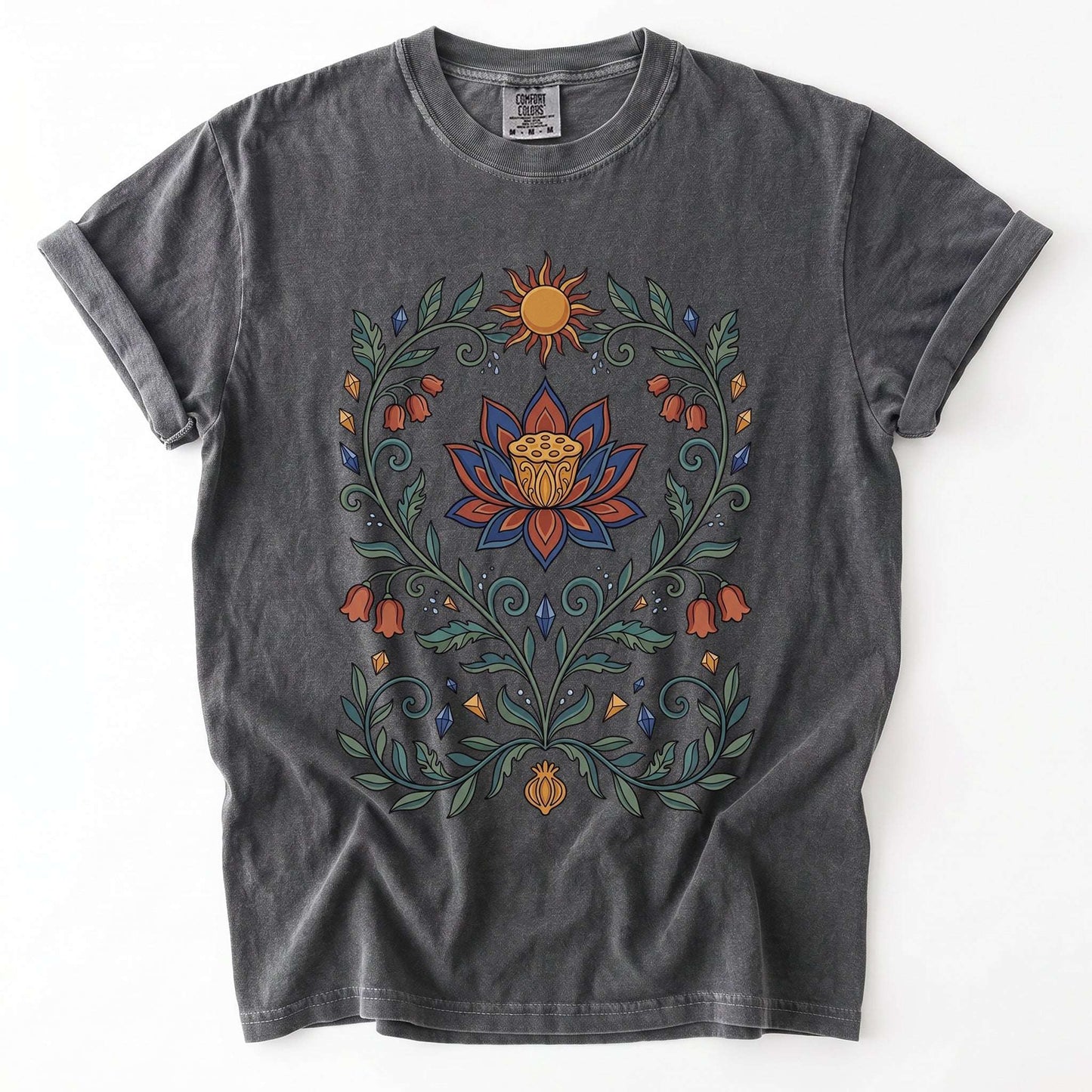 Lotus Sunburst Vintage Washed T-Shirt
