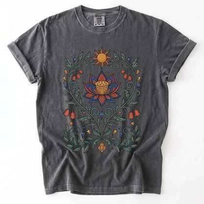 Lotus Sunburst Vintage Washed T-Shirt