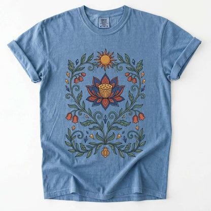 Lotus Sunburst Vintage Washed T-Shirt