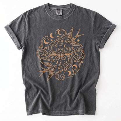 Lotus & Swallows Vintage Washed T-Shirt
