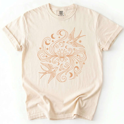 Lotus & Swallows Vintage Washed T-Shirt