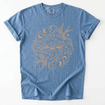 Lotus & Swallows Vintage Washed T-Shirt