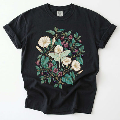 Luna Moth & Moonflower Vintage Washed T-Shirt