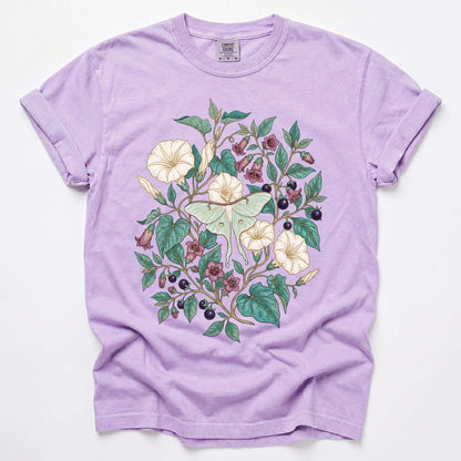 Luna Moth & Moonflower Vintage Washed T-Shirt
