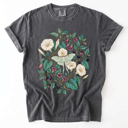 Luna Moth & Moonflower Vintage Washed T-Shirt
