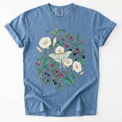 Luna Moth & Moonflower Vintage Washed T-Shirt