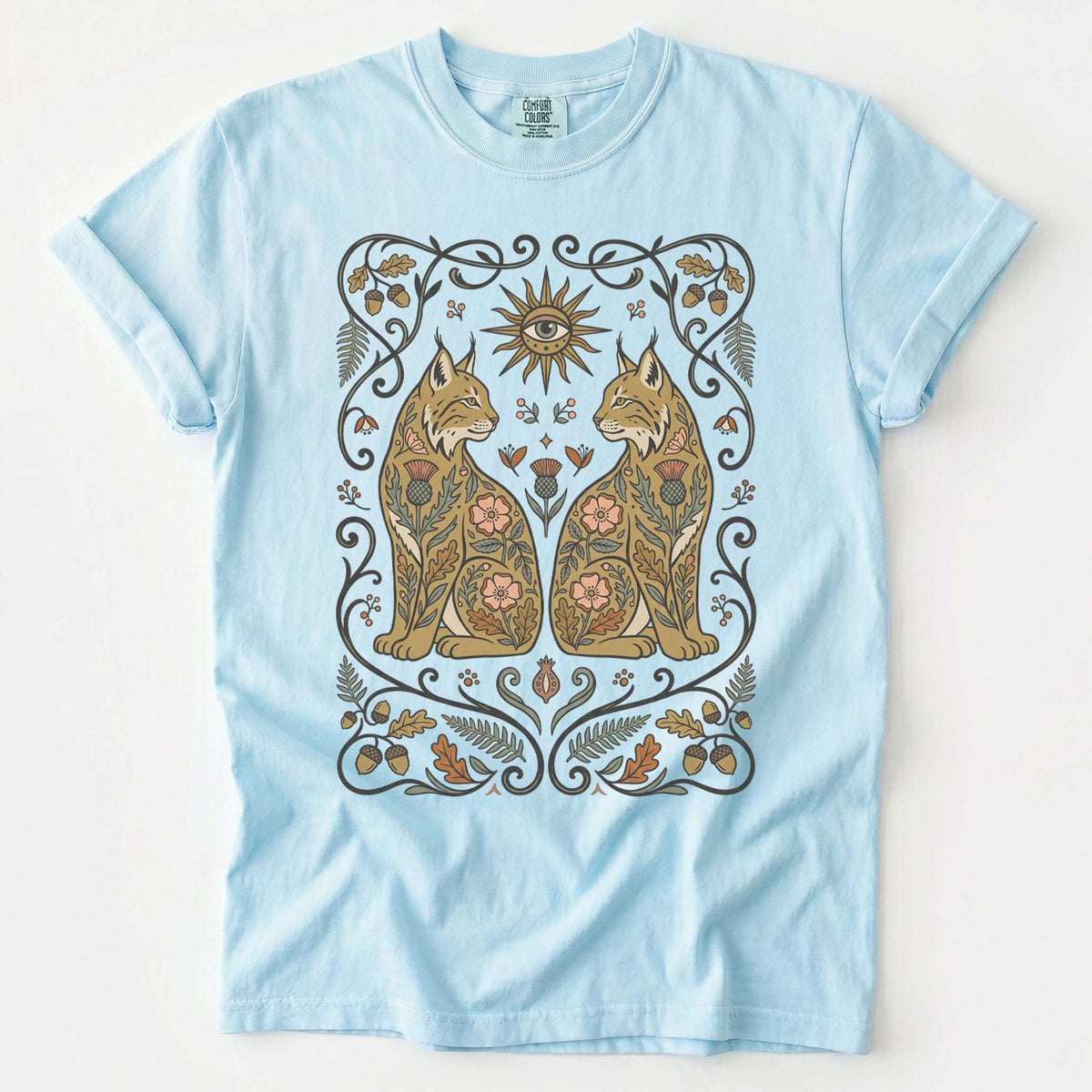 Majestic Woodland Lynx Vintage Washed T-Shirt