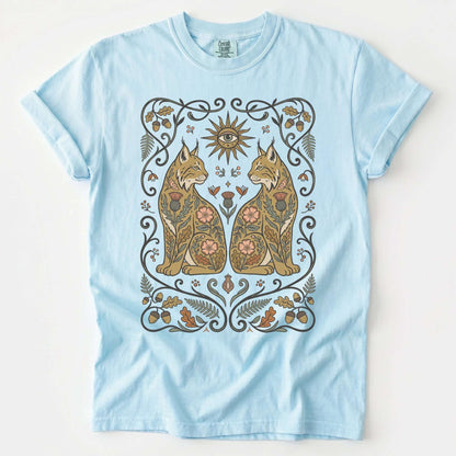 Majestic Woodland Lynx Vintage Washed T-Shirt