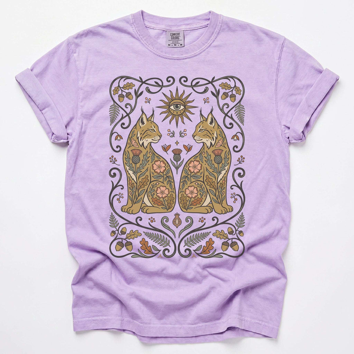 Majestic Woodland Lynx Vintage Washed T-Shirt