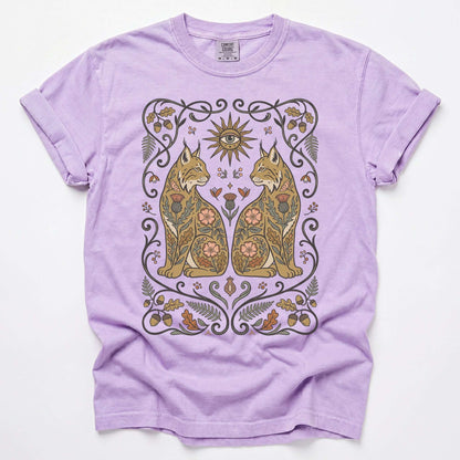 Majestic Woodland Lynx Vintage Washed T-Shirt