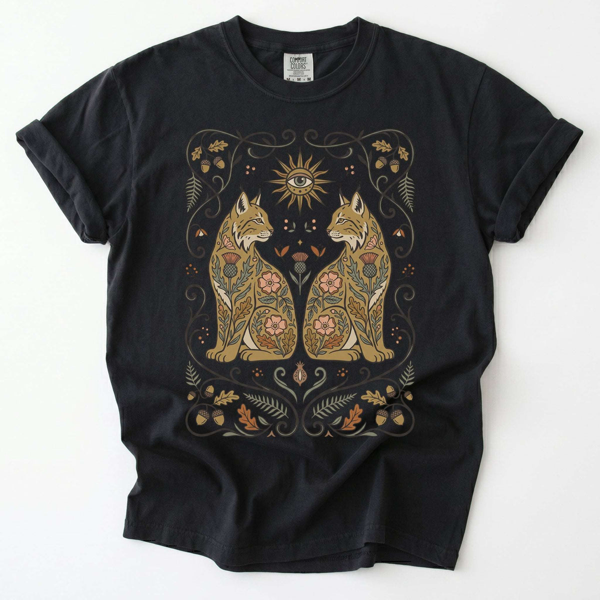 Majestic Woodland Lynx Vintage Washed T-Shirt