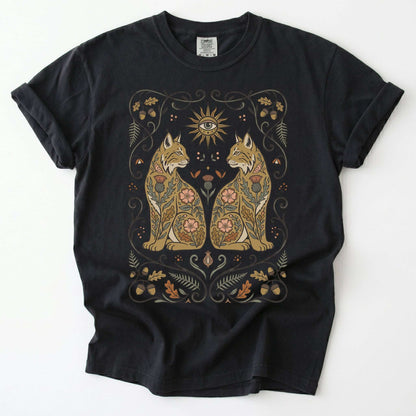 Majestic Woodland Lynx Vintage Washed T-Shirt