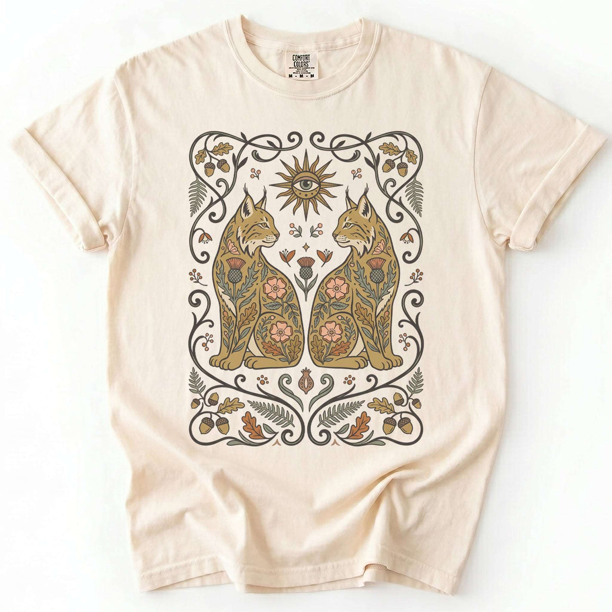 Majestic Woodland Lynx Vintage Washed T-Shirt