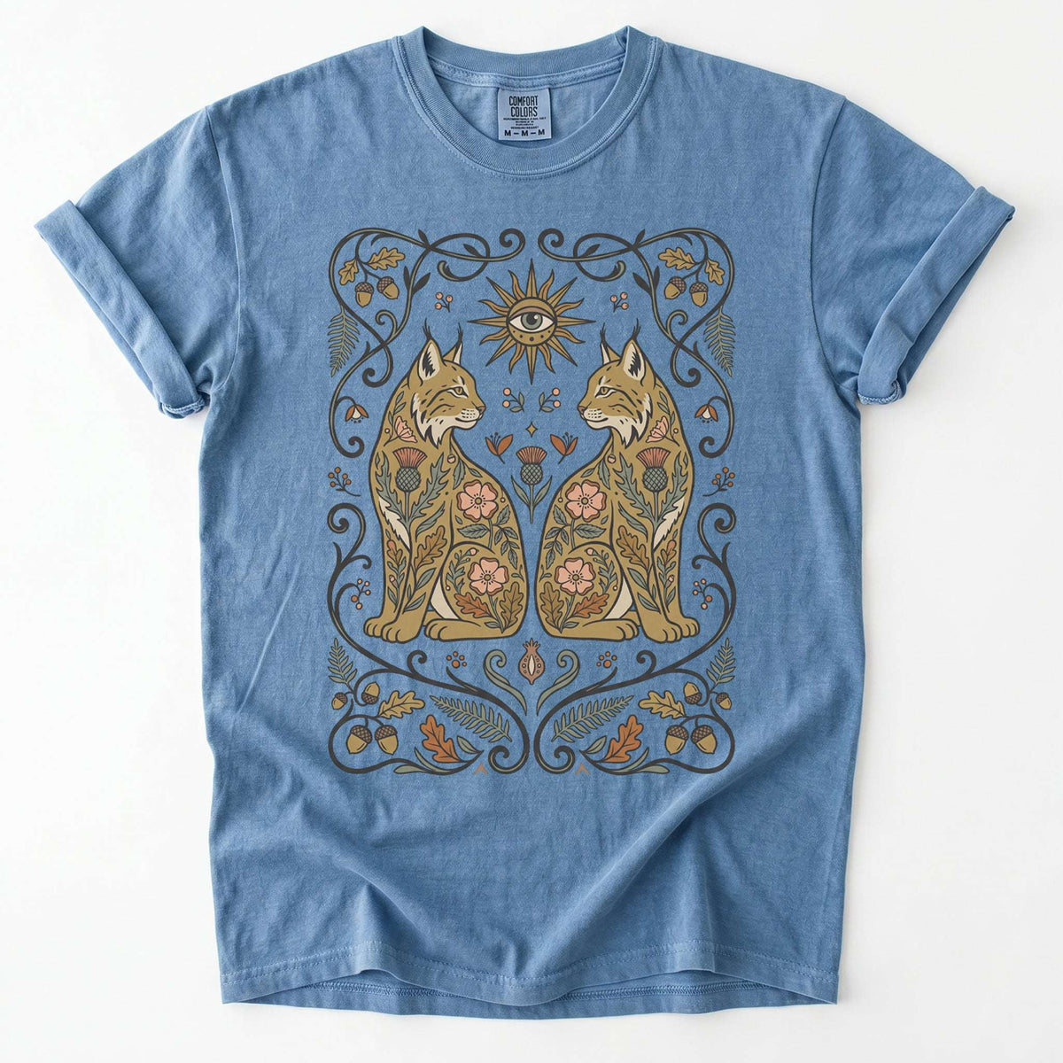 Majestic Woodland Lynx Vintage Washed T-Shirt