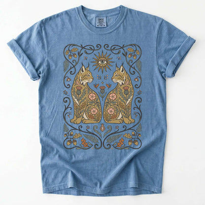 Majestic Woodland Lynx Vintage Washed T-Shirt