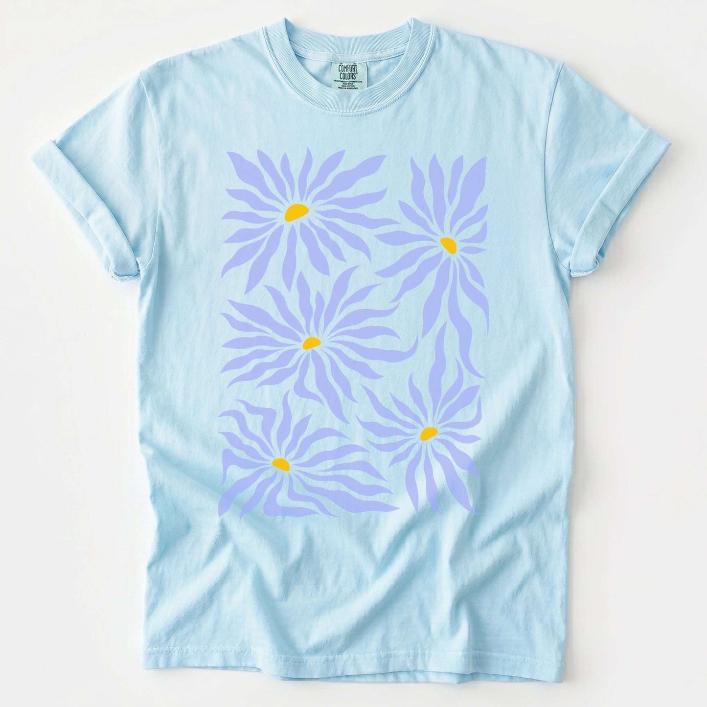 Abstract Matisse Floral Vintage Washed T-Shirt