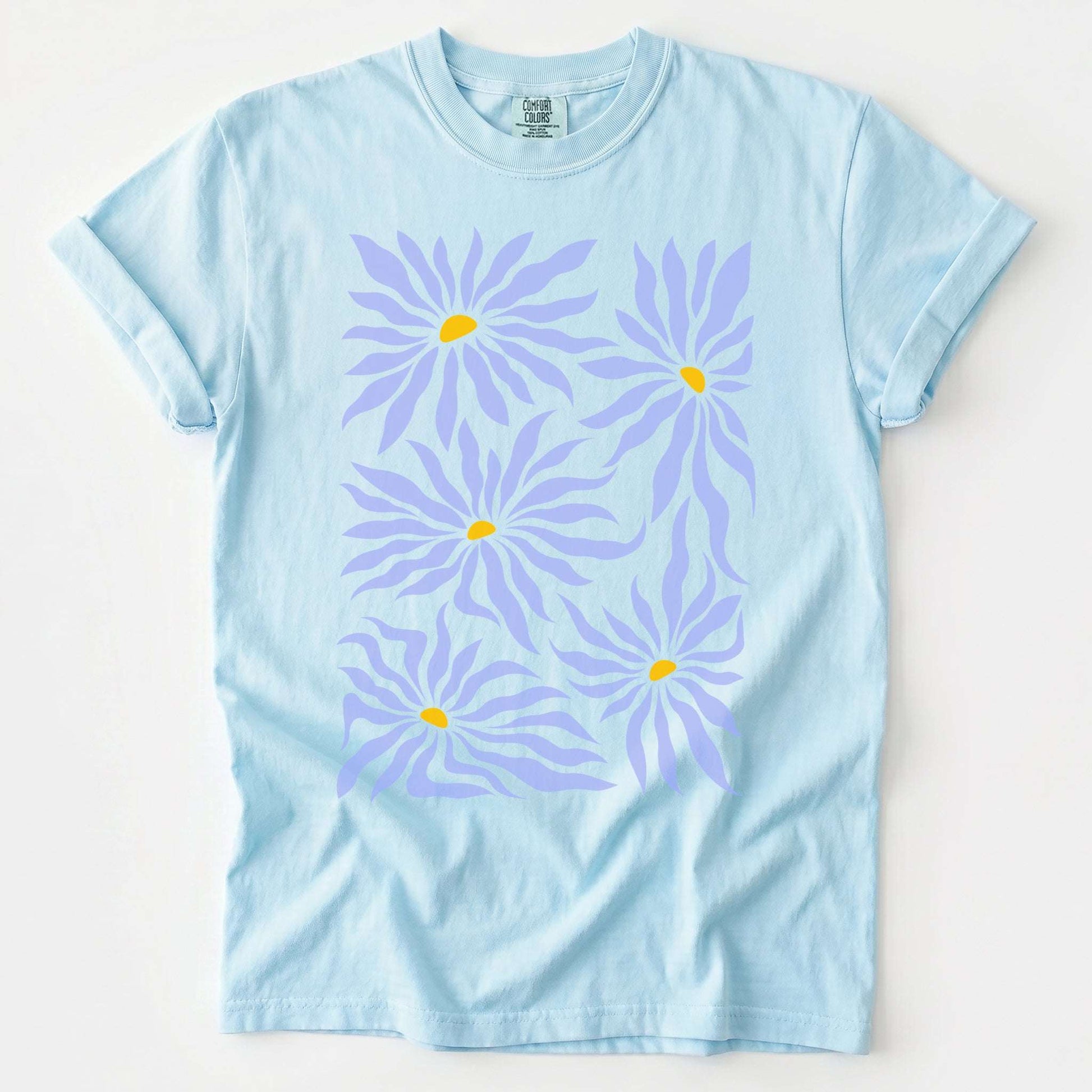Abstract Matisse Floral Vintage Washed T-Shirt