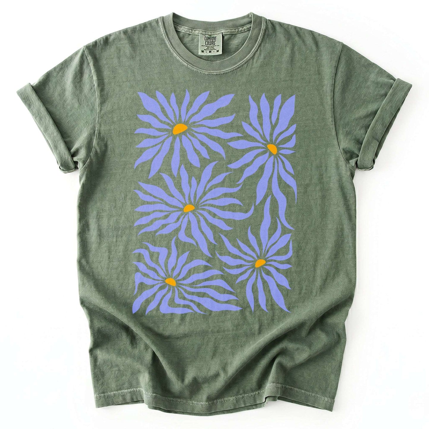 Abstract Matisse Floral Vintage Washed T-Shirt