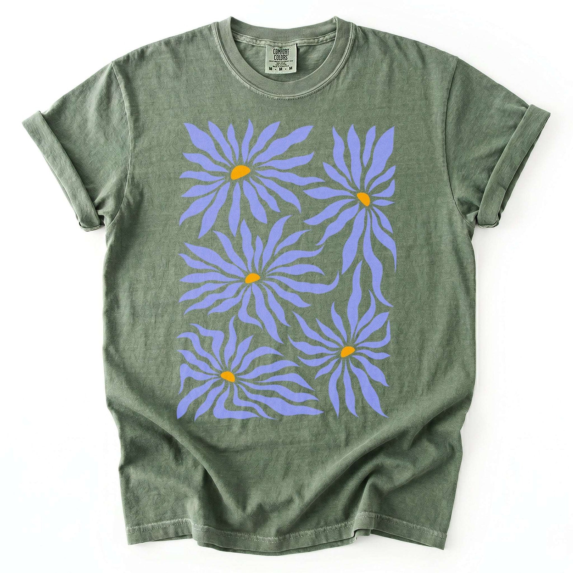 Abstract Matisse Floral Vintage Washed T-Shirt