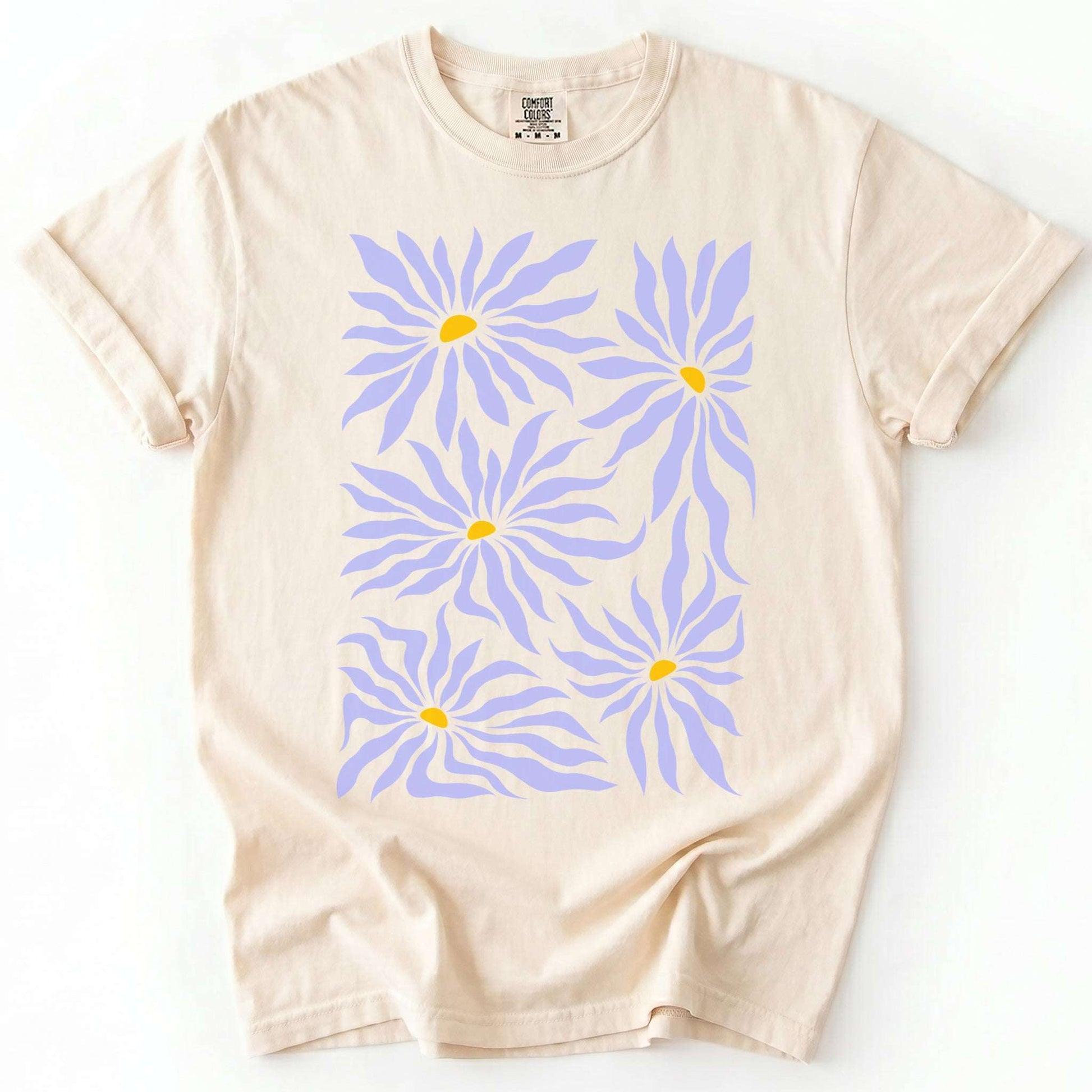 Abstract Matisse Floral Vintage Washed T-Shirt