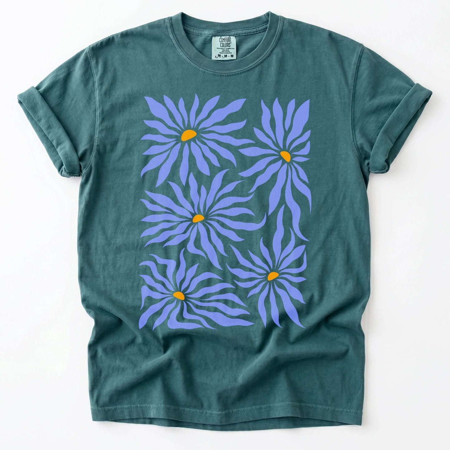 Abstract Matisse Floral Vintage Washed T-Shirt