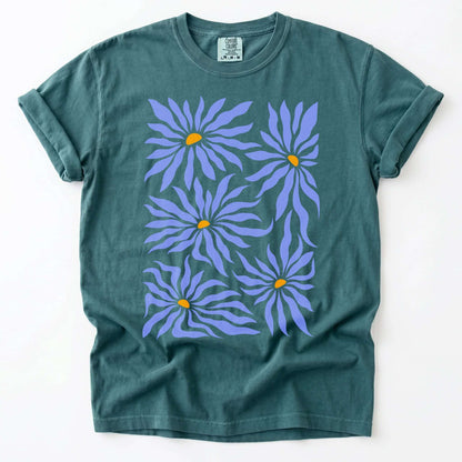 Abstract Matisse Floral Vintage Washed T-Shirt