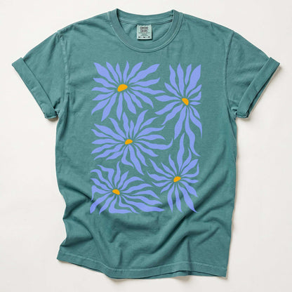 Abstract Matisse Floral Vintage Washed T-Shirt