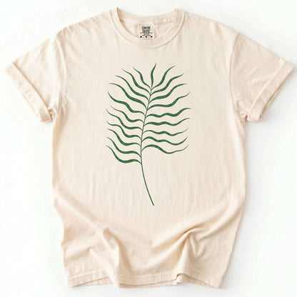 Minimalist Fine-Line Botanical Vintage Washed T-Shirt