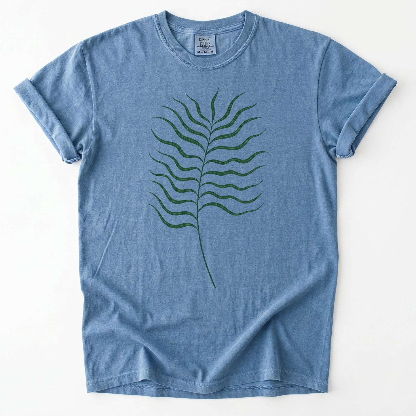 Minimalist Fine-Line Botanical Vintage Washed T-Shirt