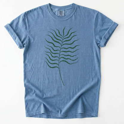 Minimalist Fine-Line Botanical Vintage Washed T-Shirt