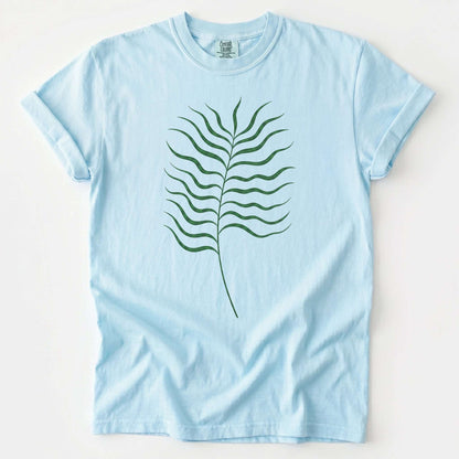 Minimalist Fine-Line Botanical Vintage Washed T-Shirt