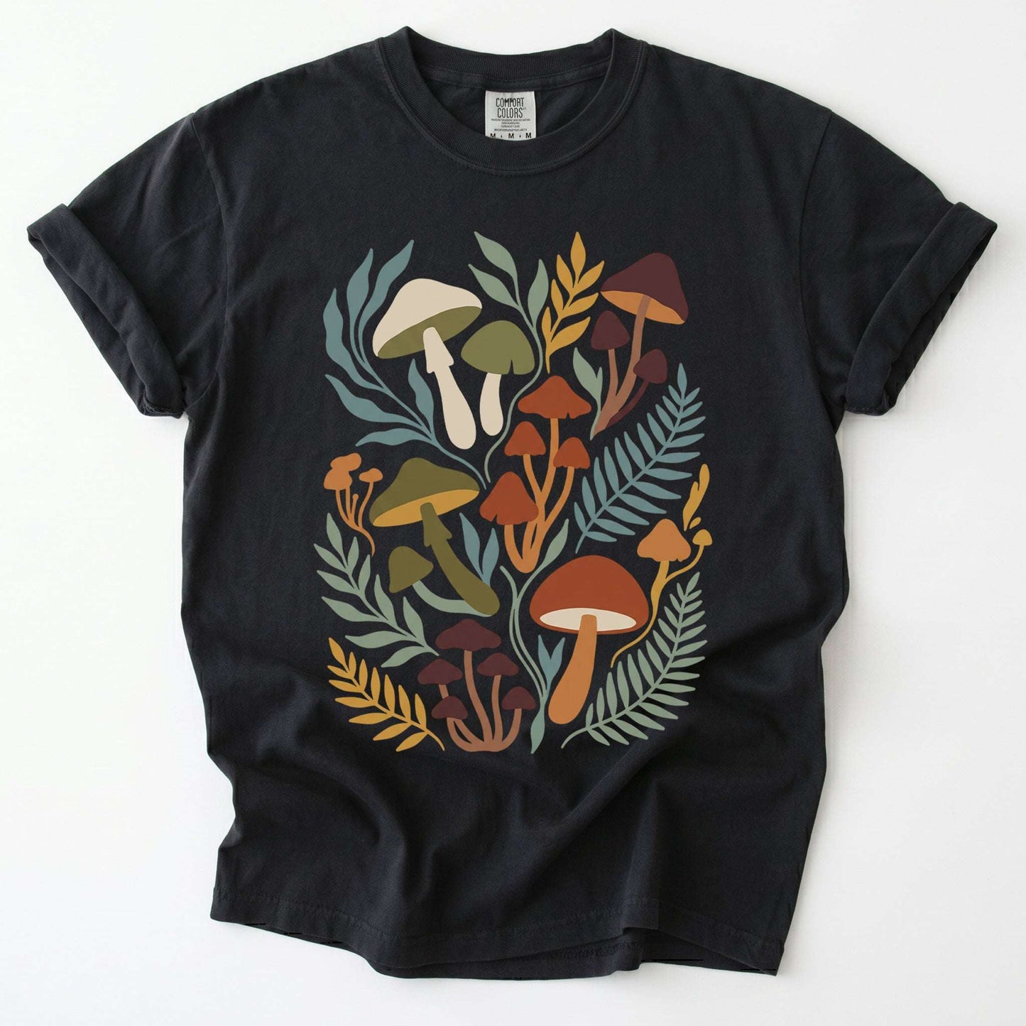 Mushroom Foliage Vintage Washed T-Shirt