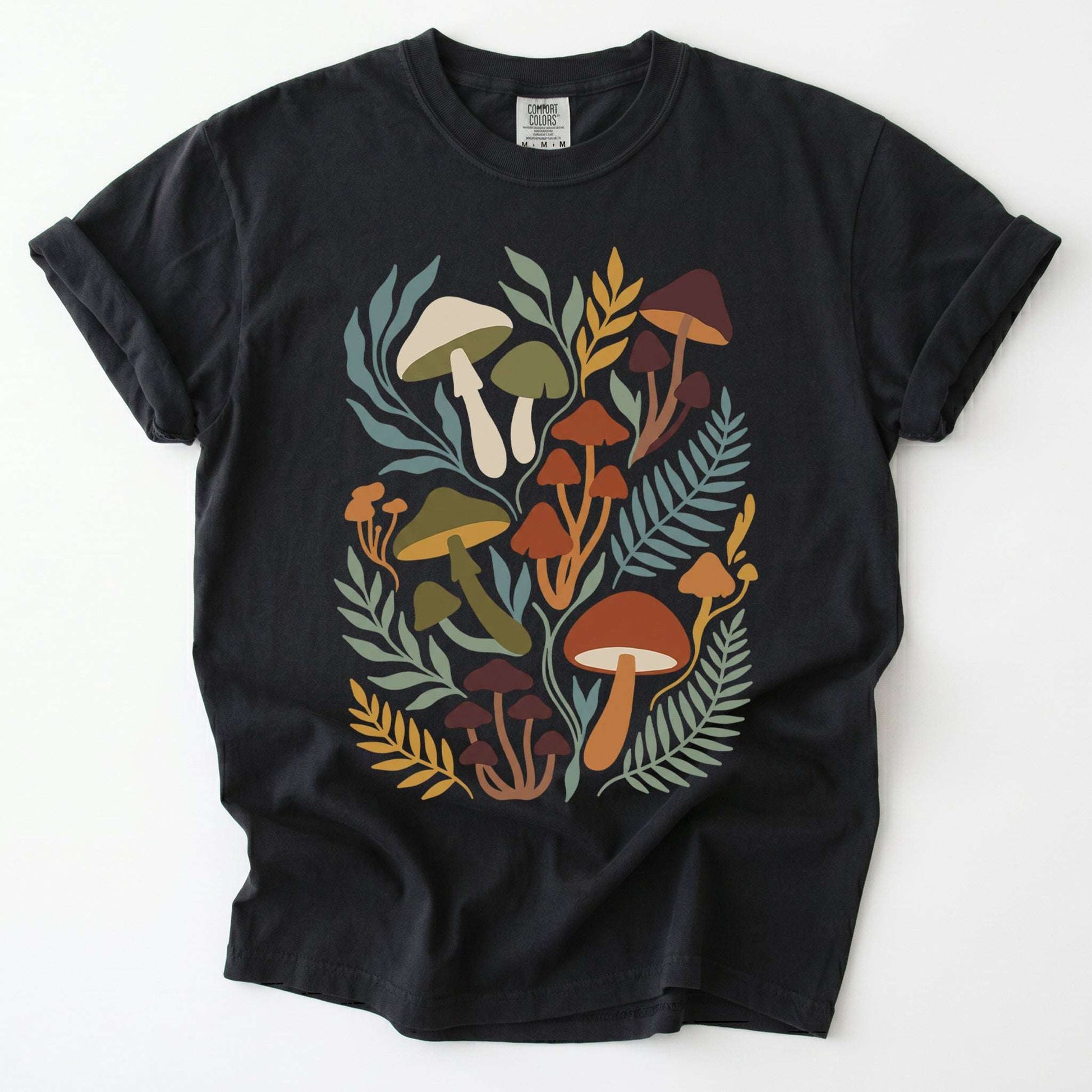 Mushroom Foliage Vintage Washed T-Shirt