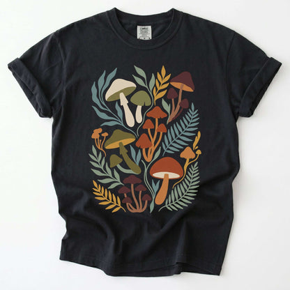 Mushroom Foliage Vintage Washed T-Shirt