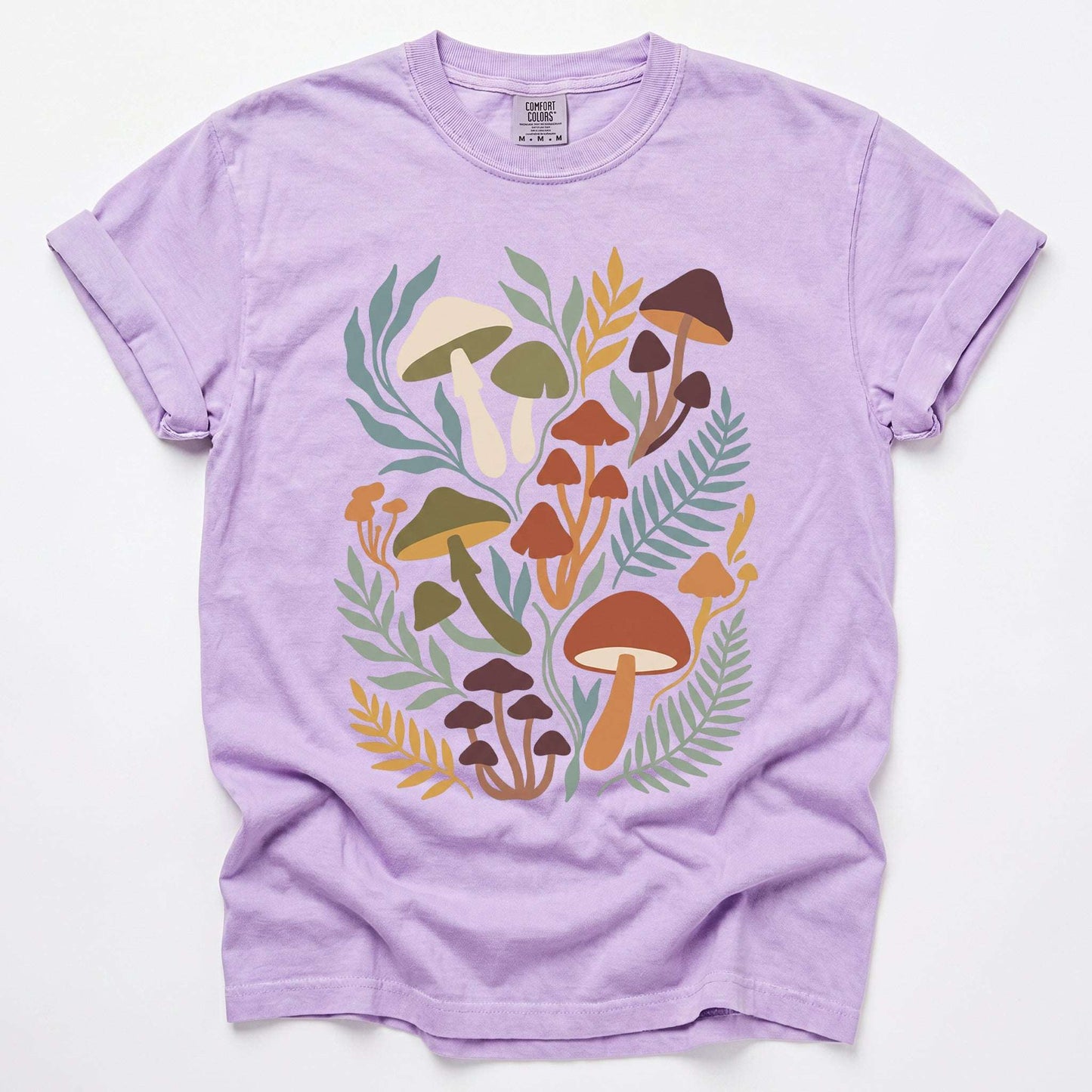 Mushroom Foliage Vintage Washed T-Shirt
