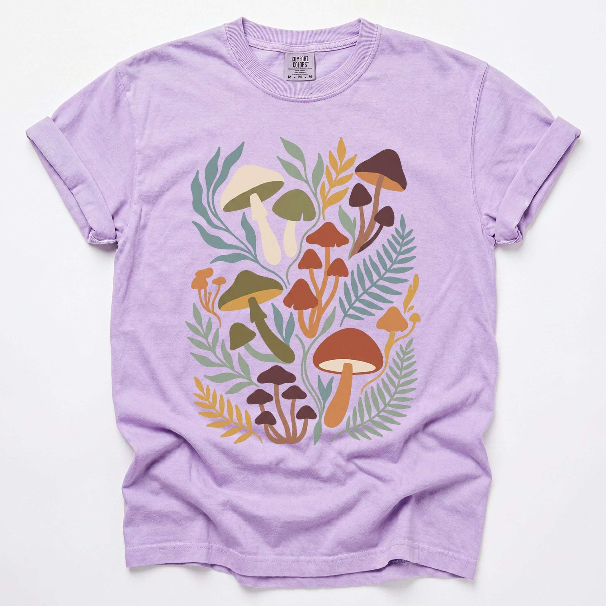 Mushroom Foliage Vintage Washed T-Shirt