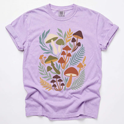 Mushroom Foliage Vintage Washed T-Shirt