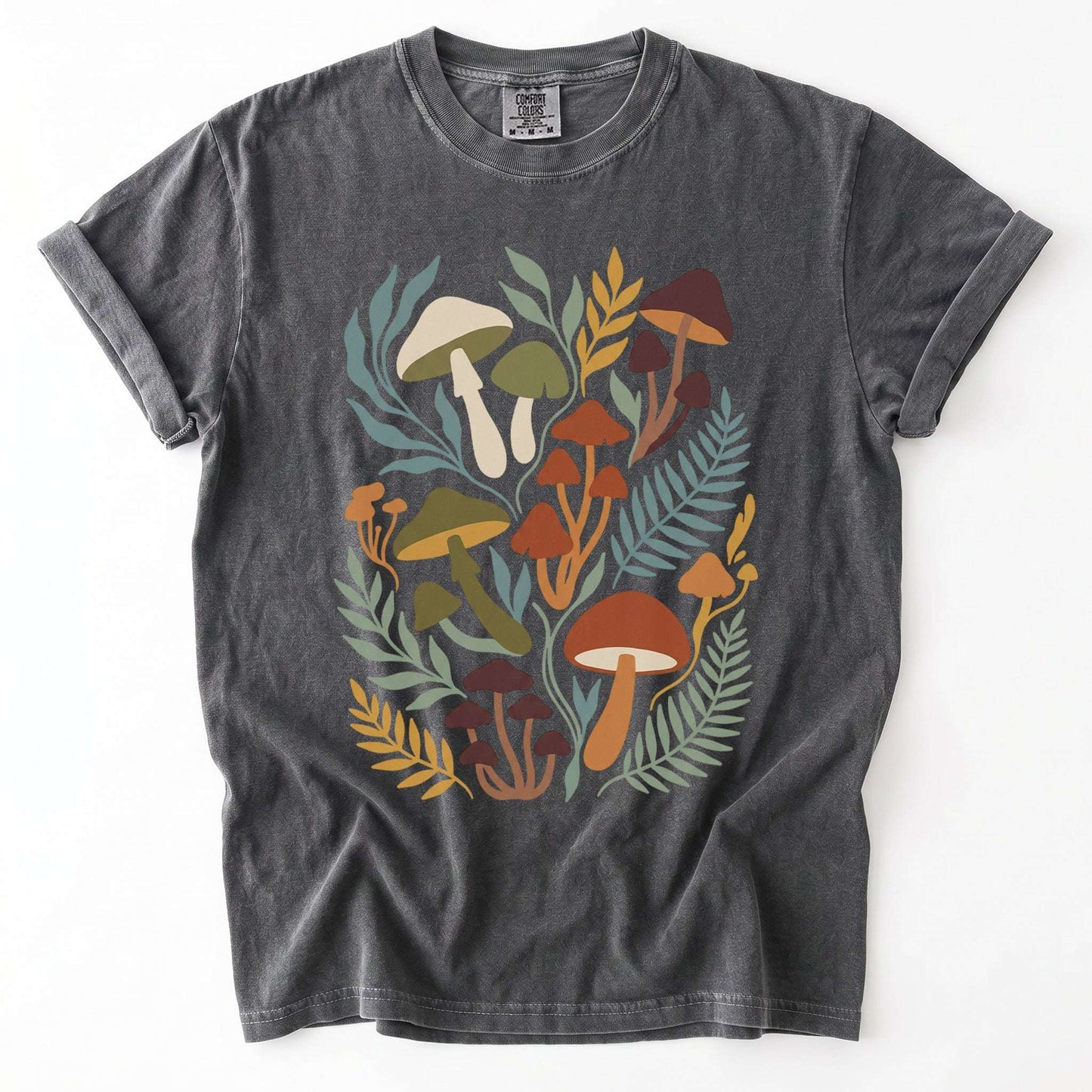 Mushroom Foliage Vintage Washed T-Shirt